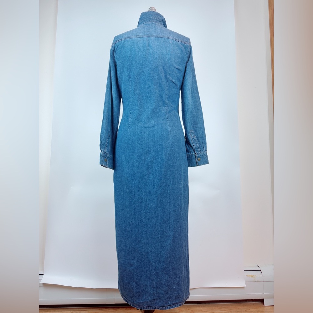 Moda International Long Denim Shirts Dress Size Medium - Picture 5 of 13